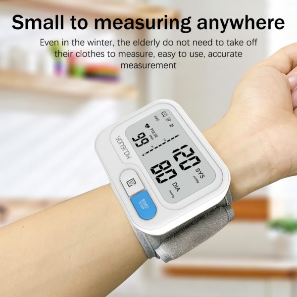 Yongrow Tonometer Automatic Wrist Digital Blood Pressure Monitor Digital lcd Sphgmomanometer Heart Rate Pulse Meter BP Monitor - Image 2