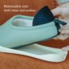 Youdiao PU Leather Home Slippers Women Shoes Dual-purpose Home shoes EVA Waterproof Winter Warm Slipper Plush Slides House flats - Image 4
