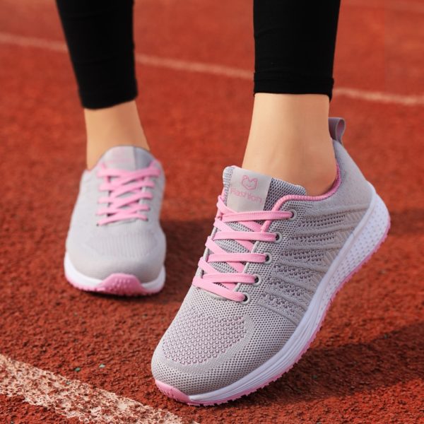 ZHENZU 2021 New Feminino Fashion Running Black Sport Shoes For Women Sneakers Light Flat Tennis Woman Shoes Outdoor Gym - Image 2