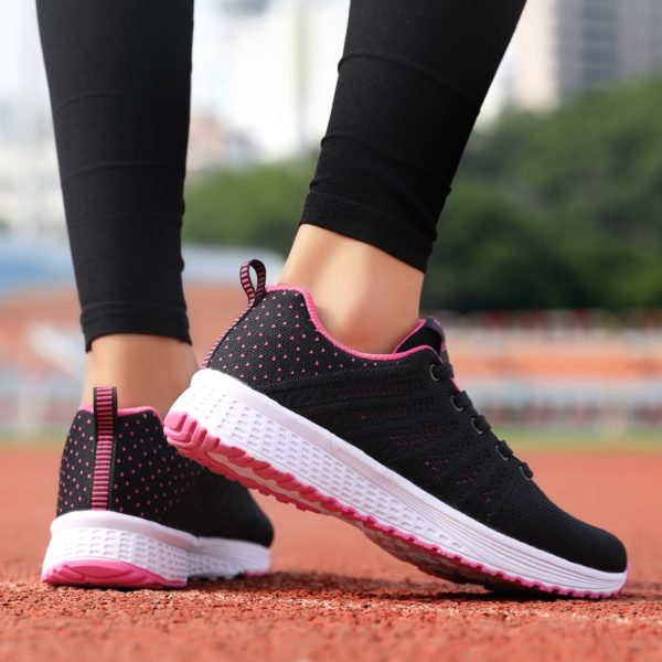 ZHENZU 2021 New Feminino Fashion Running Black Sport Shoes For Women Sneakers Light Flat Tennis Woman Shoes Outdoor Gym - Image 4