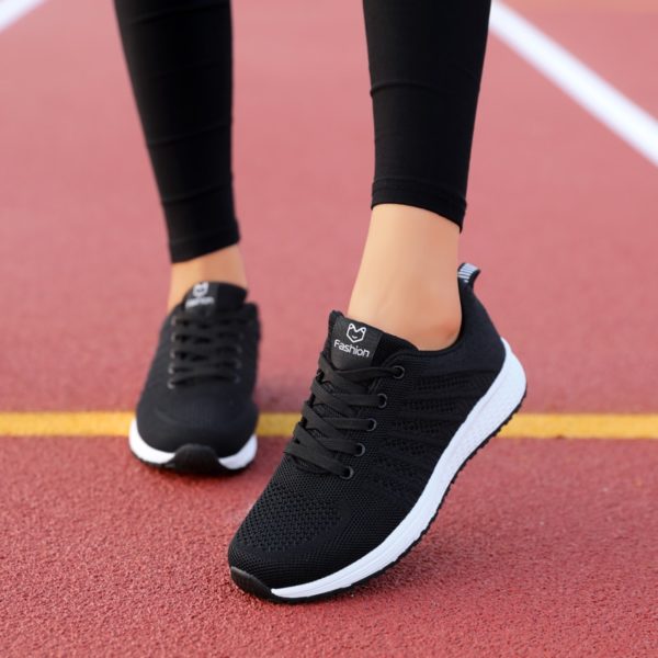 ZHENZU 2021 New Feminino Fashion Running Black Sport Shoes For Women Sneakers Light Flat Tennis Woman Shoes Outdoor Gym - Image 6