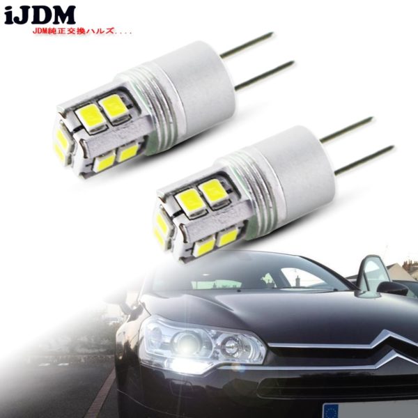 iJDM White 6000K High power No error hp24w G4 12v led drl light for peugeot 3008 5008 citroen C5 accessories led drl Day Lights