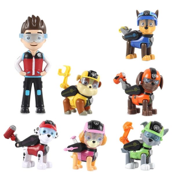 psi patrol 7pcs/set Toys Dog Can Deformation Toy Captain Ryder pat patrouille birthday Action Figures Toys for Children Gifts - Image 3