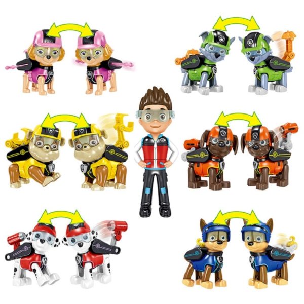 psi patrol 7pcs/set Toys Dog Can Deformation Toy Captain Ryder pat patrouille birthday Action Figures Toys for Children Gifts - Image 4