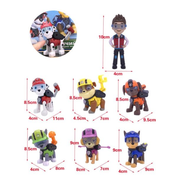 psi patrol 7pcs/set Toys Dog Can Deformation Toy Captain Ryder pat patrouille birthday Action Figures Toys for Children Gifts - Image 5