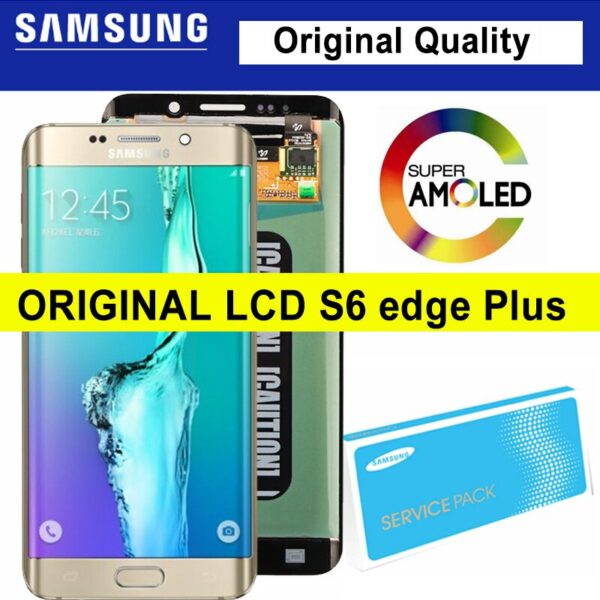 100% Original Super AMOLED LCD with frame for SAMSUNG Galaxy s6 edge plus Display G928 G928F Touch Screen Digitizer Assembly