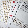 1PCS Eye Butterfly Flower Shell Crown Nail Art Sticker Black And White Love Gold And Silver Geometry Nail Art Decoration - Image 2