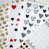 1PCS Eye Butterfly Flower Shell Crown Nail Art Sticker Black And White Love Gold And Silver Geometry Nail Art Decoration