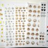 1PCS Eye Butterfly Flower Shell Crown Nail Art Sticker Black And White Love Gold And Silver Geometry Nail Art Decoration - Image 4