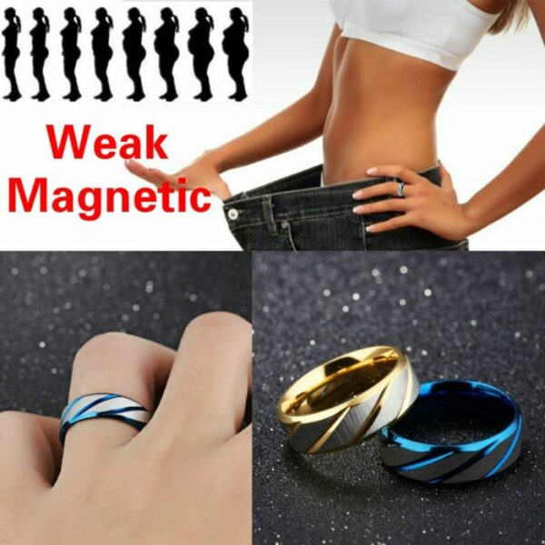 1pcs Unisex Magnetic Weight Loss Ring Slimming Tools Fitness Ring String Stimulating Acupoint Gallstone Therapy Health Care