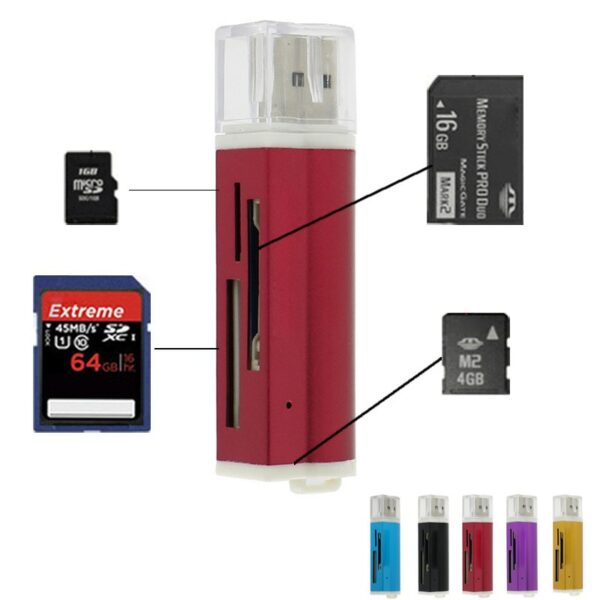 2021 Hot Sale Memory Card Reader Multi In 1 USB 2.0 Micro SD Cards Adapter TF MMC Memory Stick Card Reader