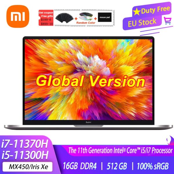 2021 Xiaomi RedmiBook Pro 15 Laptop 15.6 inch 3.2K Display i7-11370H /i5-11300H 16GB RAM 512GB SSD Windows 10 Mi Notebook