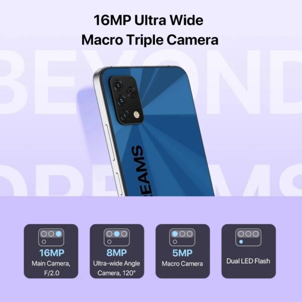 [24H Shipping] UMIDIGI A11S Global Version Smartphone 4GB+32GB/64GB 6.53" HD+ Display 5150 mAh 16MP Triple Camera - Image 2