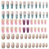 24Pcs Detachable Long Coffin False Nails with Designs Press on Nails Blue Sky Ballerina Wearable Fake Nail Full Cover Nail Tips - Image 6