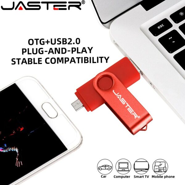 3 in 1 USB flash drive OTG High Speed Pen Drive 64GB 32GB TYPE-C Adapter Gift 16GB 8GB Micro USB stick Red External Storage - Image 3