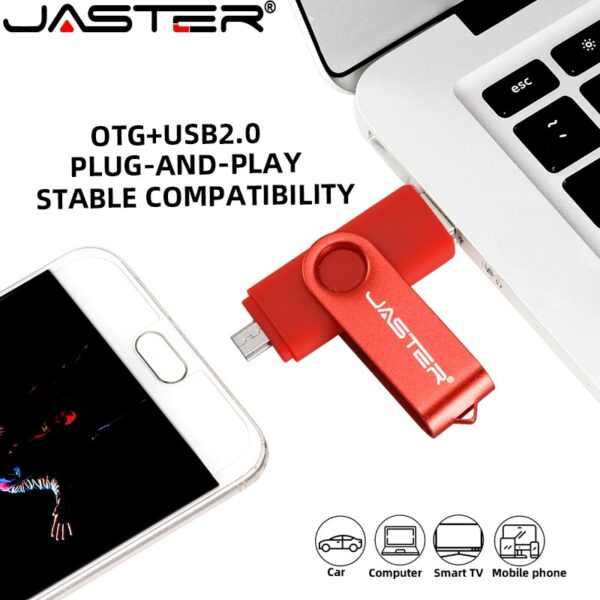 3 in 1 USB flash drive OTG High Speed Pen Drive 64GB U Disk 32GB TYPE-C Adapter Gift 16GB Micro USB stick Red External Storage - Image 4