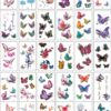30Pcs/Set No Repeat Temporary Tattoo Stickers Waterproof Arm Clavicle Body Art Sticker Disposable butterfly tatouage temporaire - Image 6