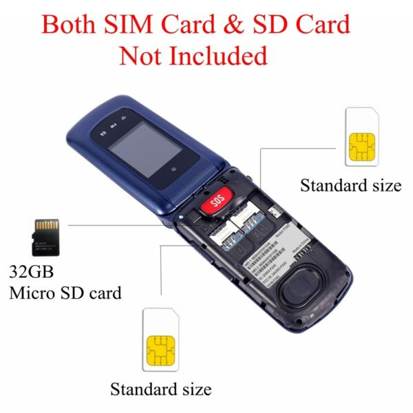 3G Big Button Mobile Phone Unlocked for Elderly, Dual Sim Basic Phone Pay As You Go Phone Easy to Use for Senior - Image 3