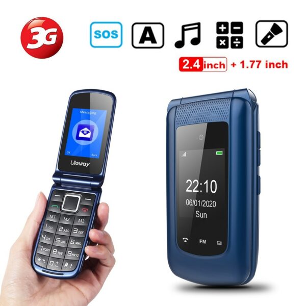 3G Big Button Mobile Phone Unlocked for Elderly, Dual Sim Basic Phone Pay As You Go Phone Easy to Use for Senior