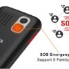 4G UNIWA V808G Mobile Phone Russian Keyboard 3G WCDMA Strong Torch Senior Cellphone Elderly Old Man Big SOS Push-Button Phone - Image 4