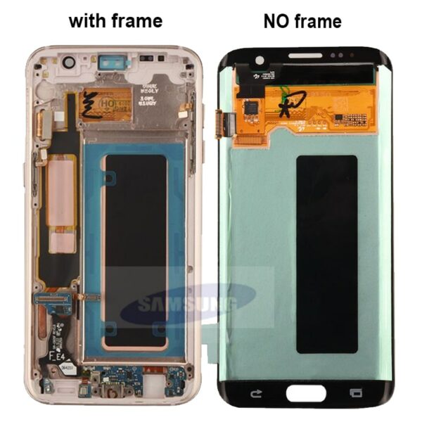 5.5'' Display with the Burn-Shadow LCD for SAMSUNG Galaxy S7 edge G935 G935F Touch Screen Digitizer with Frame Free Back Glass - Image 2