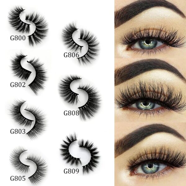 5 Pairs Multipack 3D Mink Lashes False Eyelashes Handmade Wispy Fluffy Long Lashes Natural Eye Makeup Tools Eye Lashes G806 - Image 4