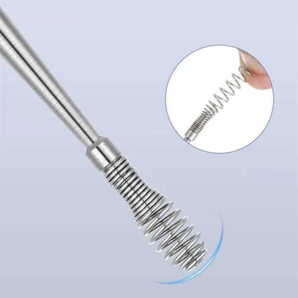 6/7PCS Set of Stainless Steel Earwax Collector Ear Wax Removal Cleaner Spiral Turn Curette Ear Pick Portable Ear Cleaning Tool - Image 3