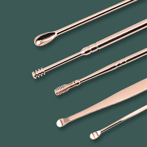6Pcs Ear Wax Remover Ear Cleaning Kit Ear Pick Earpick Ear Cleaner Spoon Care Ear Clean Tool for Baby Adults Ear Care Set - Image 4