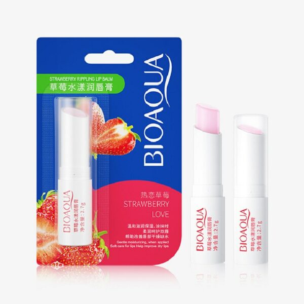 Aloe Strawberry Lip Balm Is Not Easy To Fade Lipstick Peach Moisturizing Moisturizing Lasting Color and Moisturizing Lip Balm - Image 6