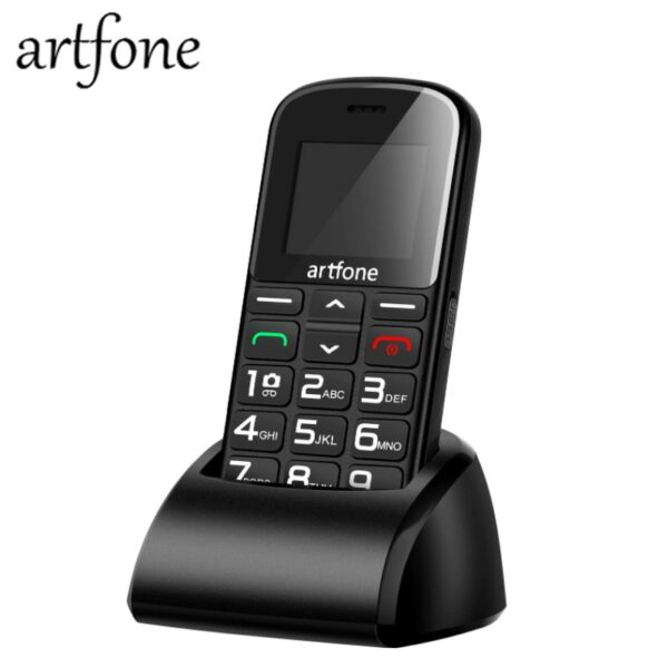 Artfone CS182 Big Button Mobile Phone, Senior Unlocked Mobile Phone with Dock and 1400mAh Battery. SOS Button, Torch Side Butt