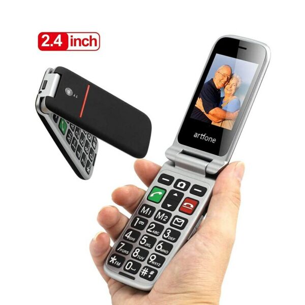 Artfone Flip 2.4" screen original flip big keyboard cheap senior touch mobile phone Phone Elder clamshell Cell phones(2G)