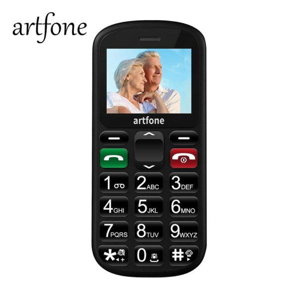 Big Button Mobile Phone for Elderly,Artfone CS181 Upgraded GSM Mobile Phone With SOS Button, Talking Number and Torch(2G)