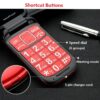 Big Button Mobile Phone for Elderly, Flip Dual Screen Big Display ,Two Sim, SOS Call Speed Dial, FM Senior Folded Cellphone (2G) - Image 4