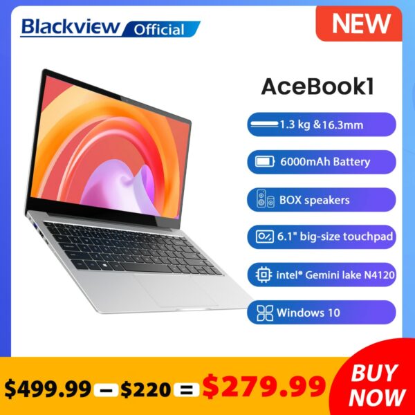 Blackview Acebook 1 14" Laptop 128GB SSD Laptops Intel Gemini Lake Dual Wifi Computer 1920x1080 IPS Windows 10 Notebook