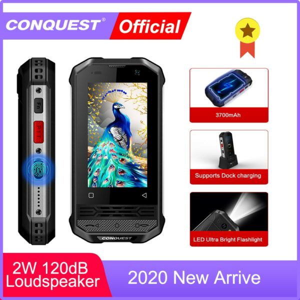 CONQUEST Rugged Smartphone F2 Luxury Mini IP68 Shockproof Waterproof Phone Android NFC Little F2 Mobile Cell Phone