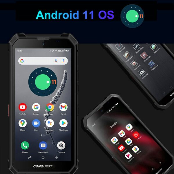 CONQUEST S21 Dual 5G Global Version Android 11 Rugged Phone Smartphone IP68 Waterproof 48MP Rear Camera NFC Mobile Phone - Image 2