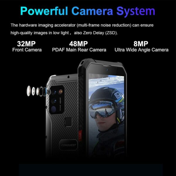 CONQUEST S21 Dual 5G Global Version Android 11 Rugged Phone Smartphone IP68 Waterproof 48MP Rear Camera NFC Mobile Phone - Image 5