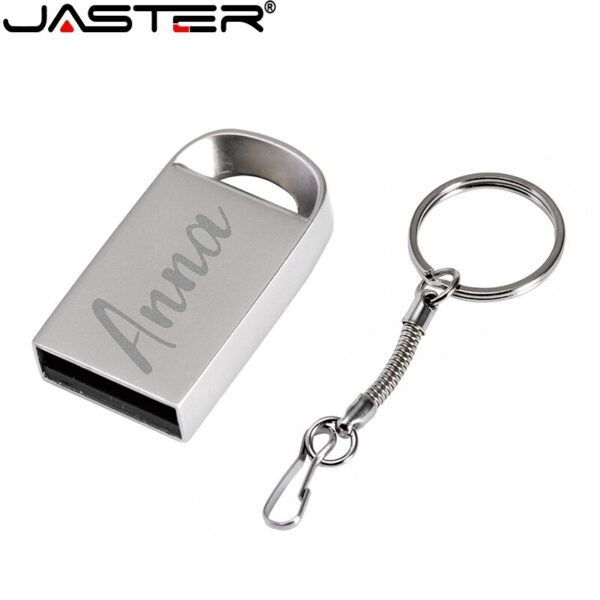 Custom LOGO Mini Metal USB 2.0 Flash Drive 4G 8G 16G 32GB 64GB 128G Key Chain Pen Drives Gifts Memory Stick Real Capacity U Disk - Image 3