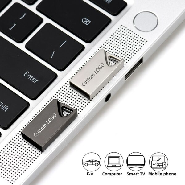 Custom LOGO Mini USB 2.0 Flash Drive 4GB 8GB 16GB 32GB 64GB 128GB Wholesale Pen Drives Gift Memory Stick Gifts Key Chain U Disk - Image 6