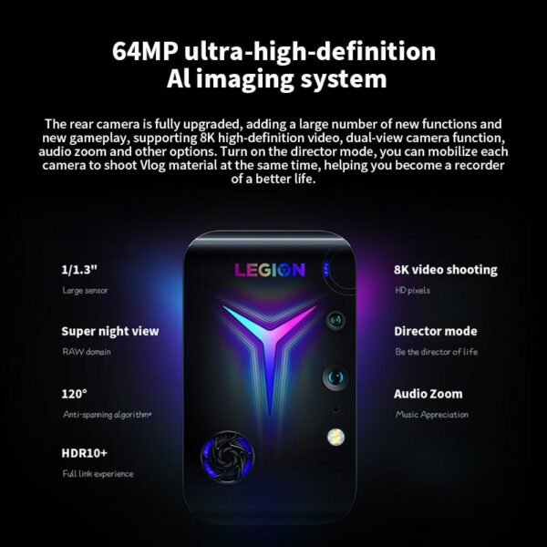 DHL Free Global Rom Lenovo Legion 2 Pro 5G Gaming Mobile Phone 6.92" 144Hz AMOLED Snapdragon888 OctaCore 90W Super Charge WiFi 6 - Image 4