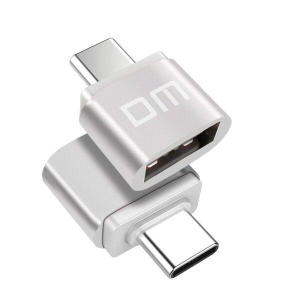 DM Type C Silver Type-C Adapter USB Converter Adapter Type USB Data Support equipment with Type-C interface