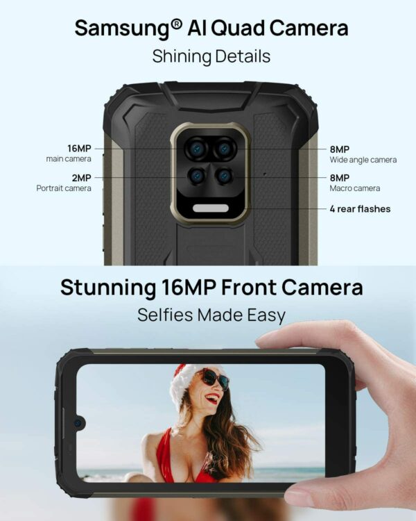 DOOGEE S59 Pro Smartphone 10050mAh Super Battery IP68/IP69K 4+128GB NFC Rugged Smart phone 2W Loud Volume Speaker Cellphones - Image 5