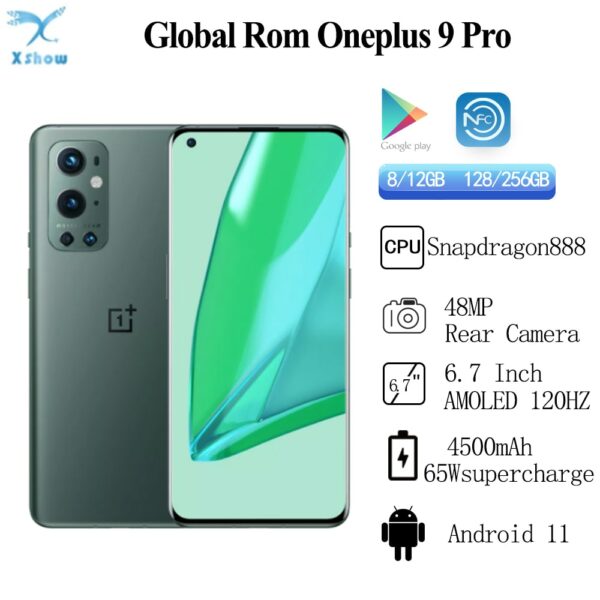 Global Rom OnePlus 9 Pro 5G Smartphone Snapdragon 888 8GB 128GB 6.7" 4500mAh 120Hz Hasselblad Camera NFC Cell phones