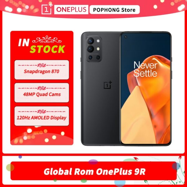 Global Rom OnePlus 9R 5G 8/12GB 256GB Smartphone Android Snapdragon 870 65W Fast Charge Cell Phones Unlocked Support OTA and NFC - Image 2