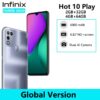 Global Version Infinix HOT 10 PLAY 2GB+32GB 4GB+64GB smart phone 6.82'' HD+ Display 6000mAh Helio G35 13MP AI Triple Camera