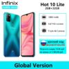 Global Version Infinix Hot 10 Lite 2GB 32GB Smart Phone 6.6''HD 1600*720P 5000mAh Battery Helio A20 13MP Camera