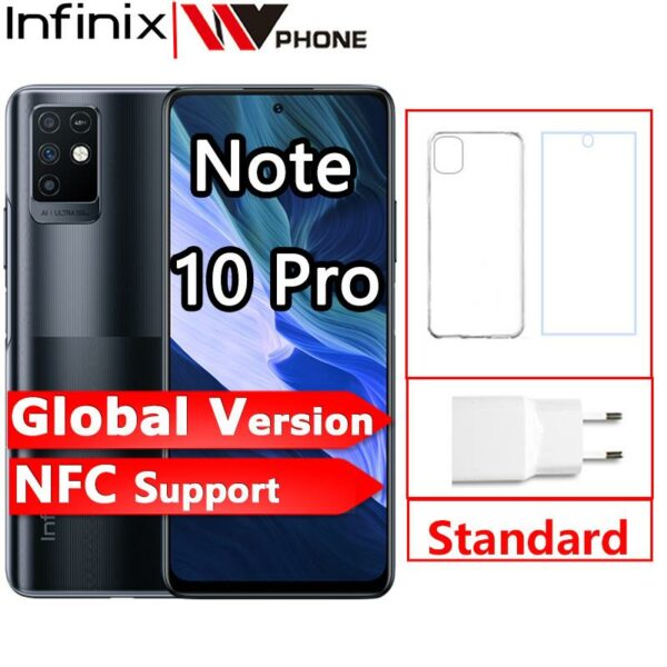 Global Version Infinix Note 10 Pro NFC Support 6.95'' Display Smartphone Helio G95 64MP Camera 33W Super Charge 5000 Battery