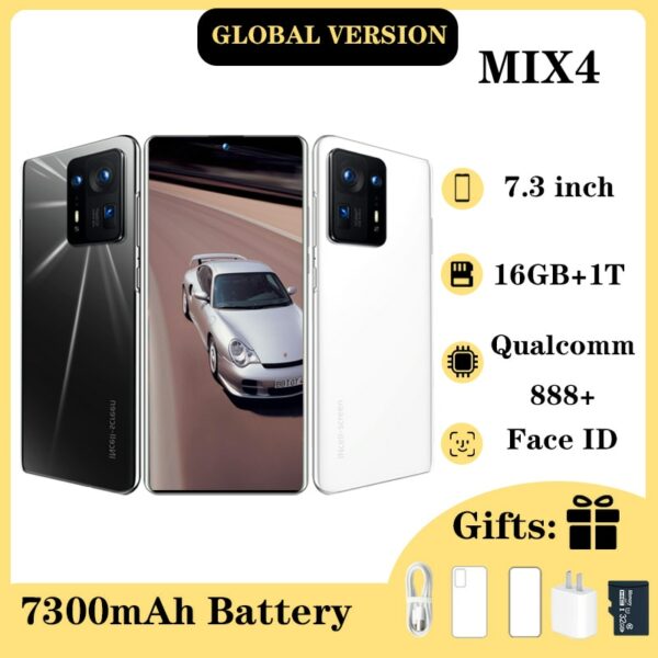 Global Version MIX 4 5G Qualcomm 888+ 7.3 Inch Android OS 12 7300mAh 16GB 1T Mobile Phones Smartphones Unlocked 4G Cellphone