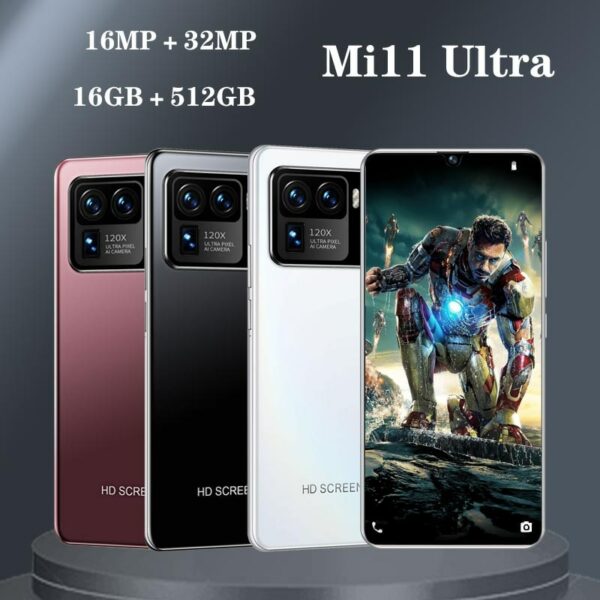 Global Version Mi11 Ultra 5G 6.7 Inch Cellphone 16GB 512GB 6800mAh Mobile Phone Android 10 10 Core Unlock 4G LTE Smartphone