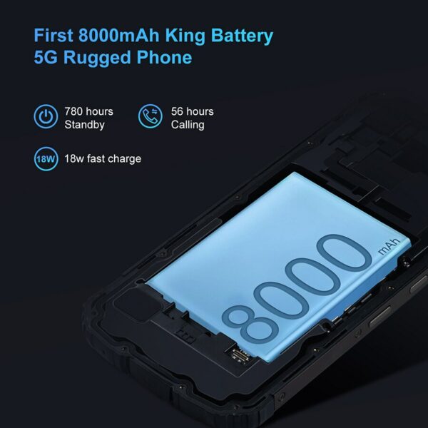 Global Version OUKITEL WP10 5G IP68 Waterproof Rugged Smartphone 8000mAh 8GB+128GB 48MP Camera 6.67'' FHD NFC Mobile Phone - Image 6